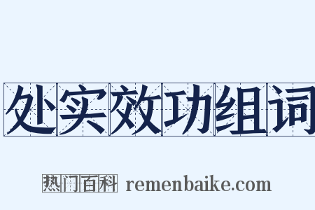 处实效功组词是什么意思的图片